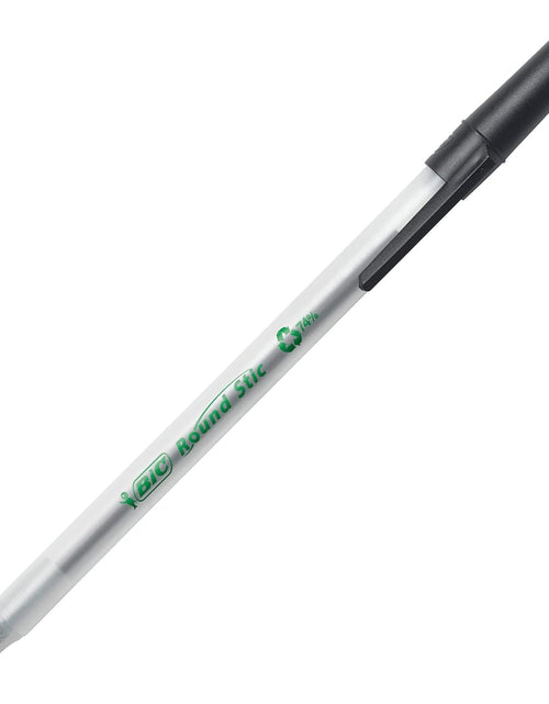 Load image into Gallery viewer, Ecolutions round Stic Ballpoint Pens, Medium Point (1.0Mm), 50-Count Pack, Black Ink Pens Made from 97% Recycled Plastic
