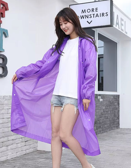 Load image into Gallery viewer, 1Pc Hooded Rain Coat Women Men Impermeable Thickened Waterproof Tourism Outdoor Hiking Rain Poncho Outdoor Products

