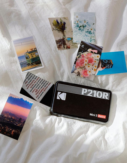 Load image into Gallery viewer, Mini 2 Retro 2.1X3.4” Portable Instant Photo Printer, Wireless Connection, Compatible with Ios, Android &amp; Bluetooth, Real Photo, 4Pass Technology &amp; Lamination Process, Premium Quality- Black
