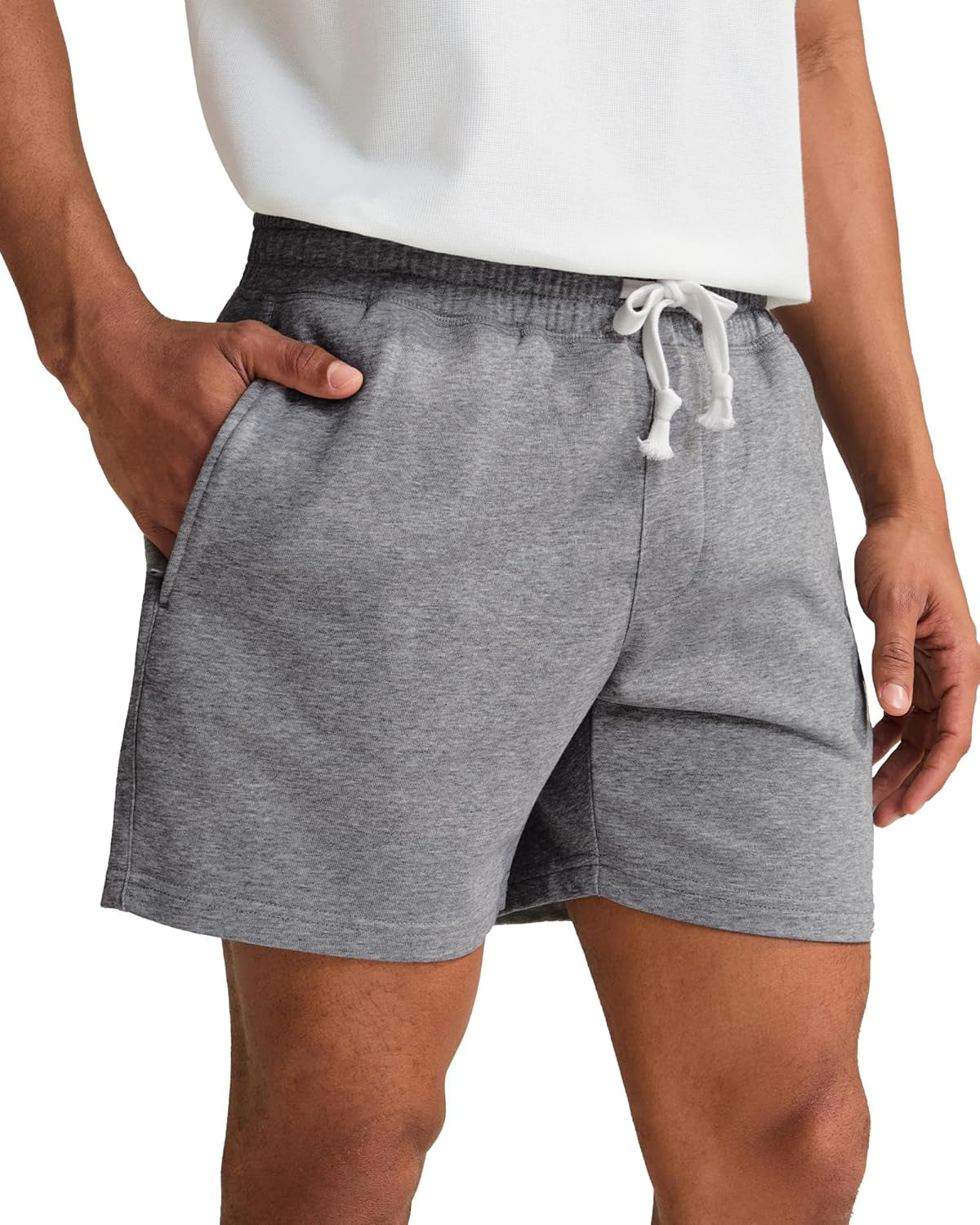 Mens Athletic Gym Shorts 5.5" Elastic Waist Casual Pajama Pocket Jogger Men Workout Short Pants